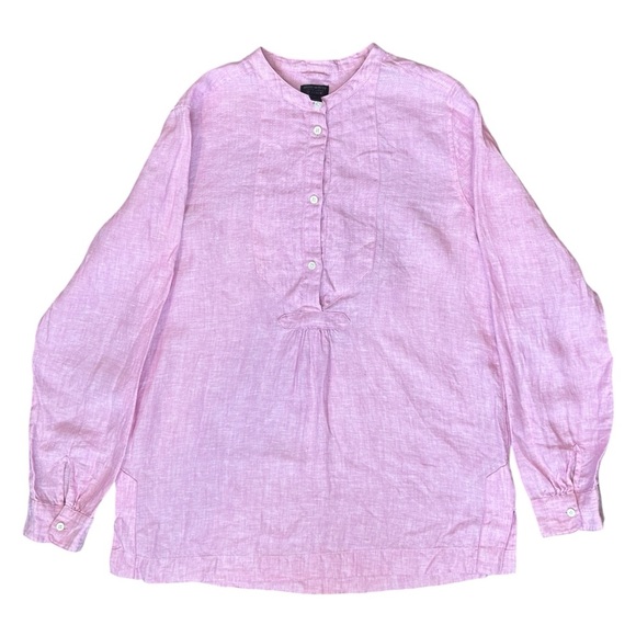 J. Crew Tops - Baird McNutt x J.Crew Irish Linen Popover Tunic in Orchid Pink Women’s 2 G0614